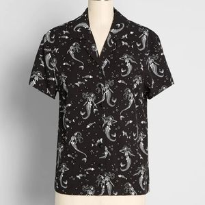 Mermaid Afterlife Button-Up Top